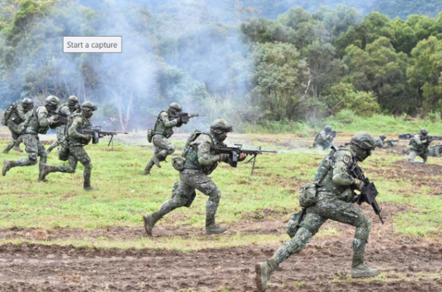 Taiwan military in action