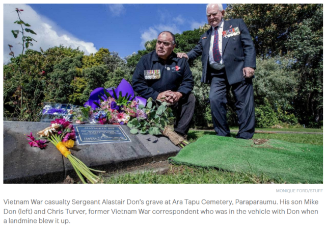Vietnam War casualty Sergeant Alastair Don’s grave, vietnam veteran news, mack payne