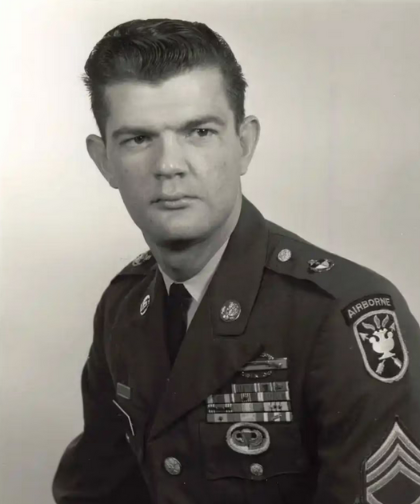 A man in a military dress uniform poses for a photo.Army Sgt. 1st Class Fred W. Zabitosky, Medal of Honor recipient. , vietnam veteran news, mack payne