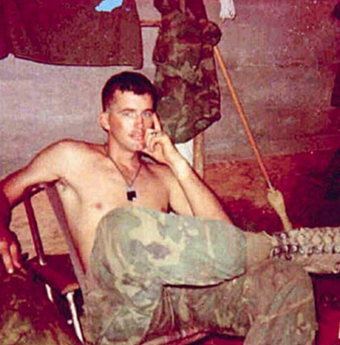 Marine Corps Lance Cpl. Richard A. Anderson relaxes during some down time while deployed in Vietnam. , vietnam veteran news, mack payne