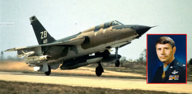 Maj. Leo K. Thorsness and the F-105 he flew on Apr. 19, 1967 over North Vietnam., Vietnam Veteran News, Mack Payne