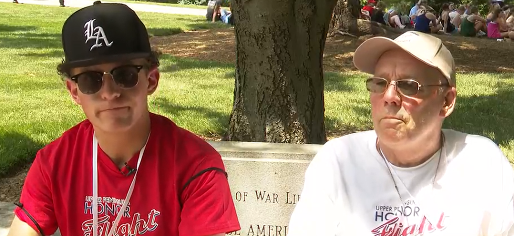Jared Quinn and Vietnam Vet Barry Holm.