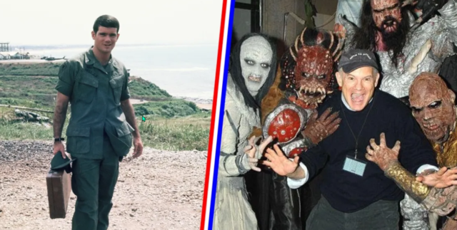 Bill Roedy in Vietnam and then in 2006 with Finnish heavy metal band Lordi at the European Music Awards. (Courtesy of Bill Roedy)