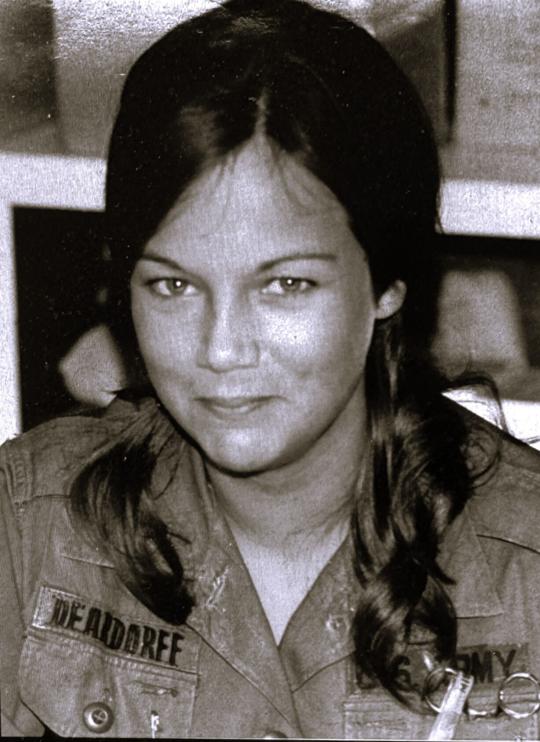 1st Lt. Army Nurse Ginny Dornheggen in the 67th Evacuation Hospital’s intensive care unit recovery ward in Qui Nhon, Vietnam. in September 1970. The photo was used when Ginny was inducted into the Georgia Military Veterans Hall of Fame in 2024.