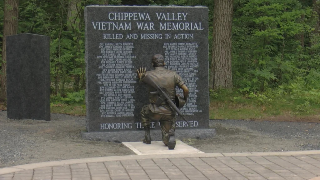 Vietnam War veterans memorial on the Chippewa Valley tribute trail.