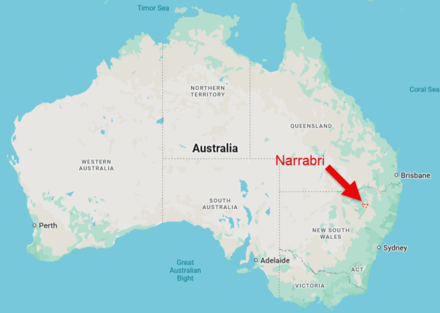 Narrabri, NSW location
