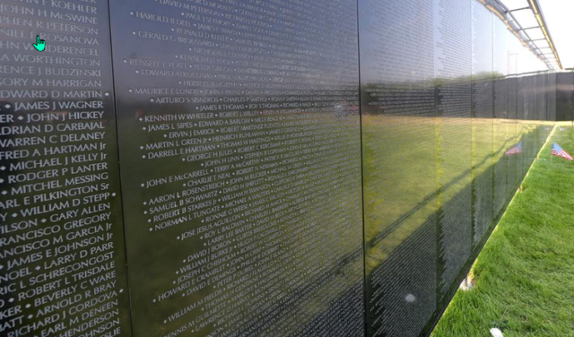 A view of The Wall That Heals, a three-quarter-size replica of the Vietnam Veterans Memorial bearing the names of over 58,000 U.S. service men and women who lost their lives in Vietnam. The exhibit was displayed last week in Manning.Dan Marsh