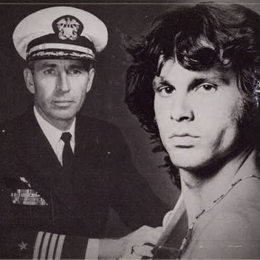 U.S. Navy Admiral George Morrision and his son rocker Jim Morrison.